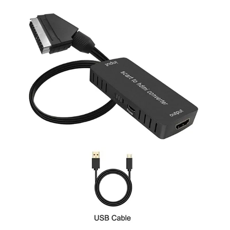 Конвертер Scart в HDMI поддерживает адаптер преобразования HD 1080P