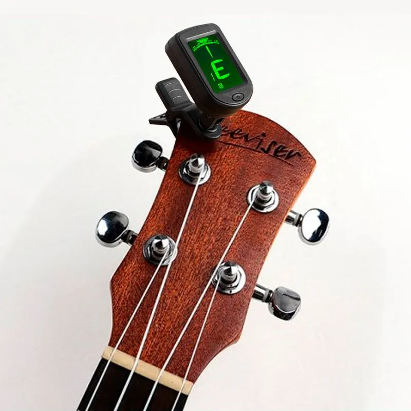 Тюнер для гитары, струнных инструментов, для укулеле, тюнер-прищепка