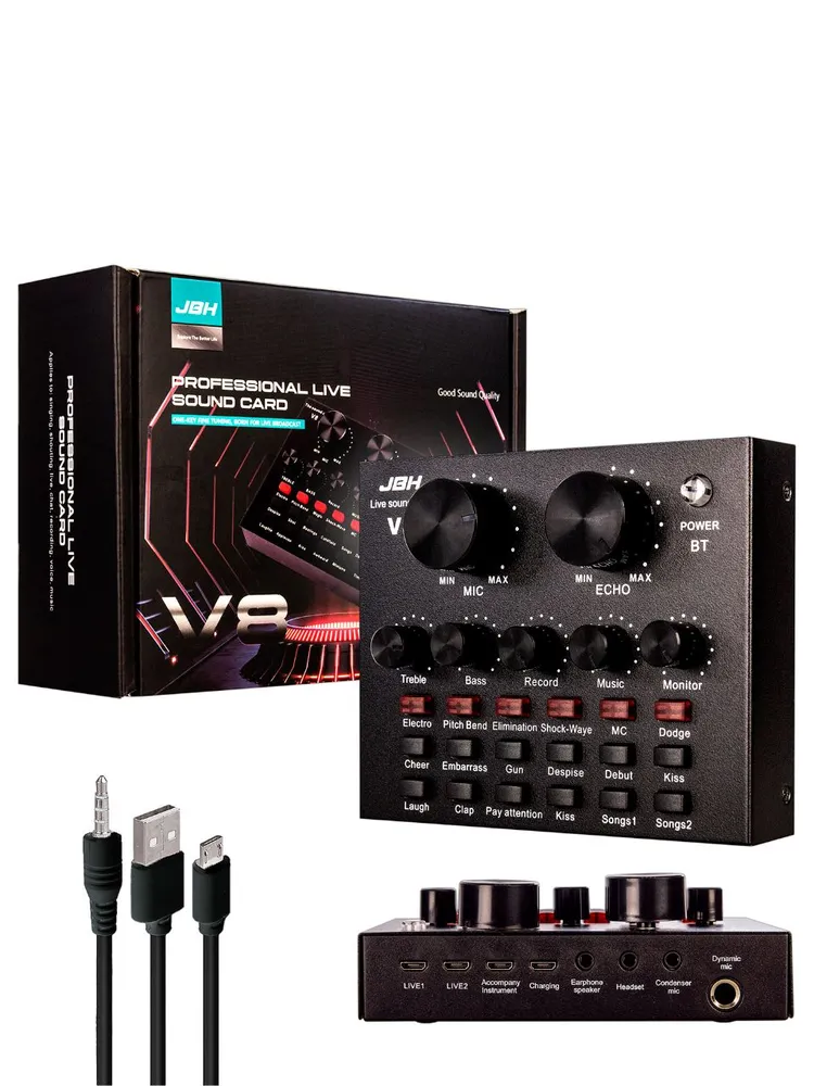 Звуковая карта с 12 эффектами и поддержкой iOSAndroid